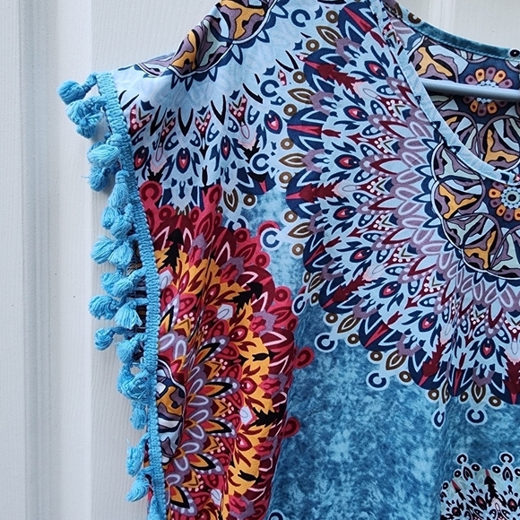 Yincro Swimsuit Cover Size A 100% polyester Multicolor Mandala print - Picture 4 of 9